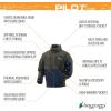 imageFROGG TOGGS Mens Pilot 2 Guide 3Layer Waterproof Breathable Rain JacketDust BlueSlate