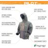 imageFROGG TOGGS Mens Pilot 2 Guide 3Layer Waterproof Breathable Rain JacketStoneTaupe