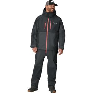 imageFROGG TOGGS Mens Pilot 2 Guide 3Layer Waterproof Breathable Rain JacketBlackCharcoal Gray