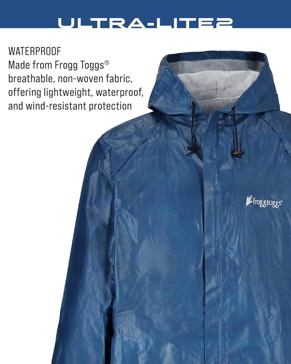 imageFROGG TOGGS mens Ultralite2 Waterproof Breathable Rain JacketBlue