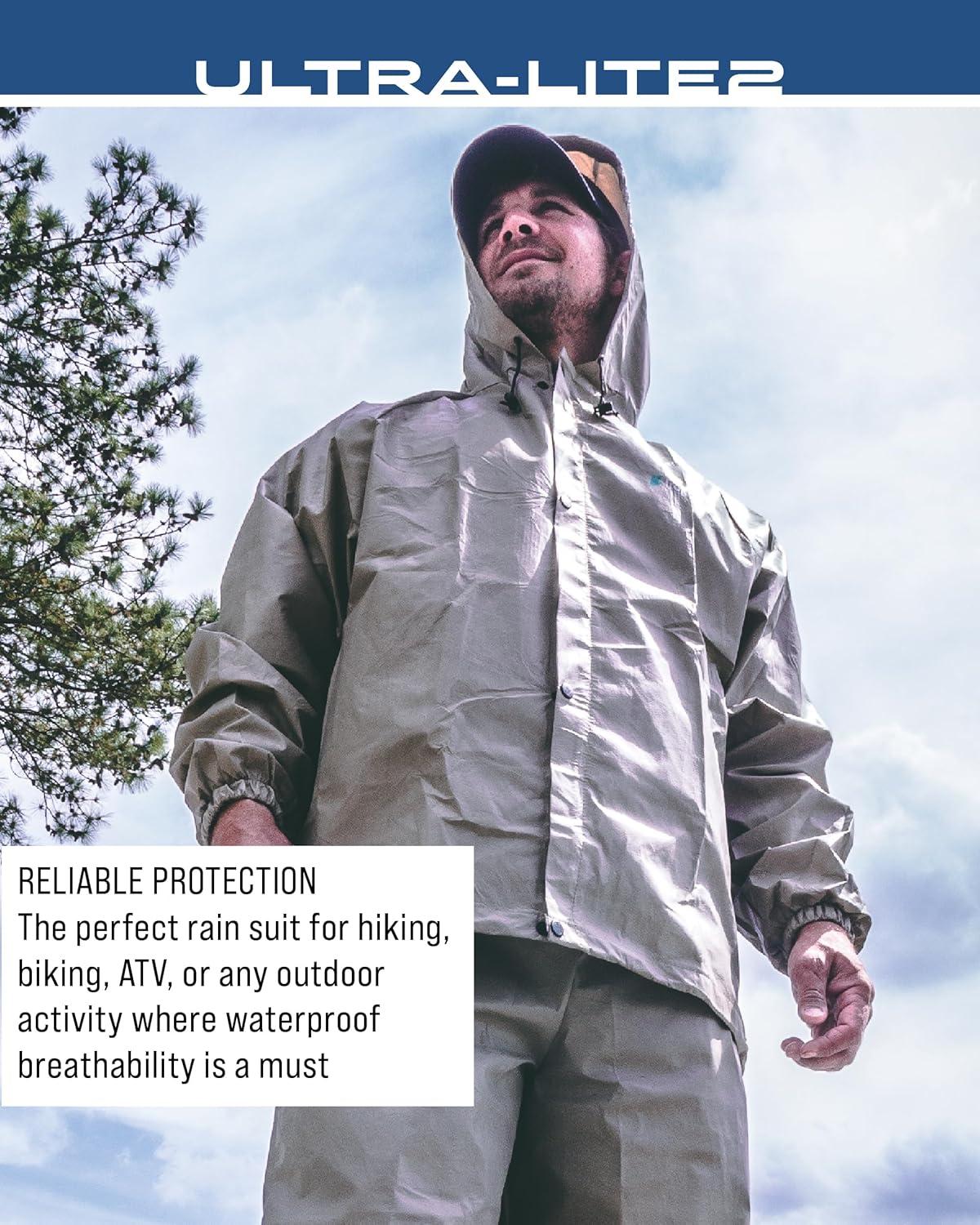 imageFROGG TOGGS mens Ultralite2 Waterproof Breathable Rain JacketKhaki