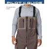 imageFROGG TOGGS Mens Pilot II Guide Waterproof Breathable Rain BibStone and Taupe