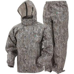 imageFROGG TOGGS Mens Classic AllSport 3Layer Waterproof Breathable Rain SuitMossy Oak Bottomland