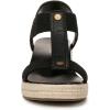 imageVionic Womens Calera Wedge SandalBlack Leather
