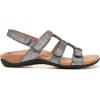 imageVionic Womens Womens Rest Amber Backstrap Sandal  Ladies Adjustable Walking Sandals with Concealed Orthotic Arch SupportBlack Metallic Linen