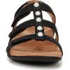 imageVionic Womens Womens Rest Amber Backstrap Sandal  Ladies Adjustable Walking Sandals with Concealed Orthotic Arch SupportBlack Woven Faux Leather