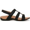 imageVionic Womens Womens Rest Amber Backstrap Sandal  Ladies Adjustable Walking Sandals with Concealed Orthotic Arch SupportBlack Woven Faux Leather