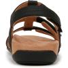 imageVionic Womens Womens Rest Amber Backstrap Sandal  Ladies Adjustable Walking Sandals with Concealed Orthotic Arch SupportBlack Woven Faux Leather