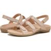 imageVionic Womens Womens Rest Amber Backstrap Sandal  Ladies Adjustable Walking Sandals with Concealed Orthotic Arch SupportRose Gold Metal Linen