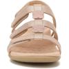 imageVionic Womens Womens Rest Amber Backstrap Sandal  Ladies Adjustable Walking Sandals with Concealed Orthotic Arch SupportRose Gold Metal Linen