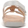 imageVionic Womens Womens Rest Amber Backstrap Sandal  Ladies Adjustable Walking Sandals with Concealed Orthotic Arch SupportSilver Met Linen
