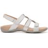 imageVionic Womens Womens Rest Amber Backstrap Sandal  Ladies Adjustable Walking Sandals with Concealed Orthotic Arch SupportSilver Met Linen