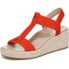 imageVionic Womens Calera Wedge SandalCherry Tomato NubuckFabric