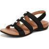 imageVionic Womens Womens Rest Amber Backstrap Sandal  Ladies Adjustable Walking Sandals with Concealed Orthotic Arch SupportBlack Woven Faux Leather