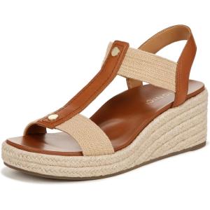 imageVionic Womens Calera Wedge SandalCamel Brown Leather