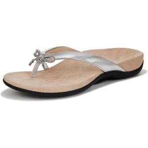 imageVionic Womens Rest Bella II Toepost SandalAluminum Ribbed Metal