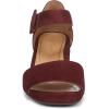 imageVionic Womens Chardonnay Heeled SandalCherry Jubilee Suede Leather