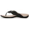 imageVionic Womens Bella Braid Thong Sandals FlipFlopBlack Leather