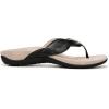 imageVionic Womens Bella Braid Thong Sandals FlipFlopBlack Leather