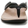 imageVionic Womens Bella Braid Thong Sandals FlipFlopBlack Leather
