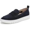Navy/White Suede