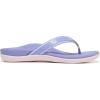 imageVionic Womens Tide II Toe Post Sandal  Supportive Ladies Flip Flops That Include ThreeZone Comfort with Orthotic Insole Arch SupportDusty Lavender Leather