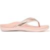 imageVionic Womens Tide II Toe Post Sandal  Supportive Ladies Flip Flops That Include ThreeZone Comfort with Orthotic Insole Arch SupportRose Gold Leather