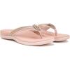 imageVionic Womens Tide II Toe Post Sandal  Supportive Ladies Flip Flops That Include ThreeZone Comfort with Orthotic Insole Arch SupportRose Gold Leather