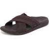 imageVionic Mens Tide Slide SandalChocolate Brown Leather