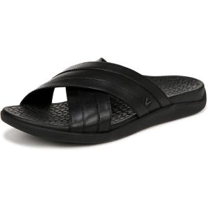imageVionic Mens Tide Slide SandalBlack Leather