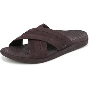 imageVionic Mens Tide Slide SandalChocolate Brown Leather