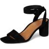 imageVionic Womens Zinfandel Heeled SandalBlack Waxed Suede
