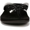 imageVionic Bella Thong Sandals Black Patent 8 W