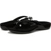 imageVionic Bella Thong Sandals Black Patent 8 W