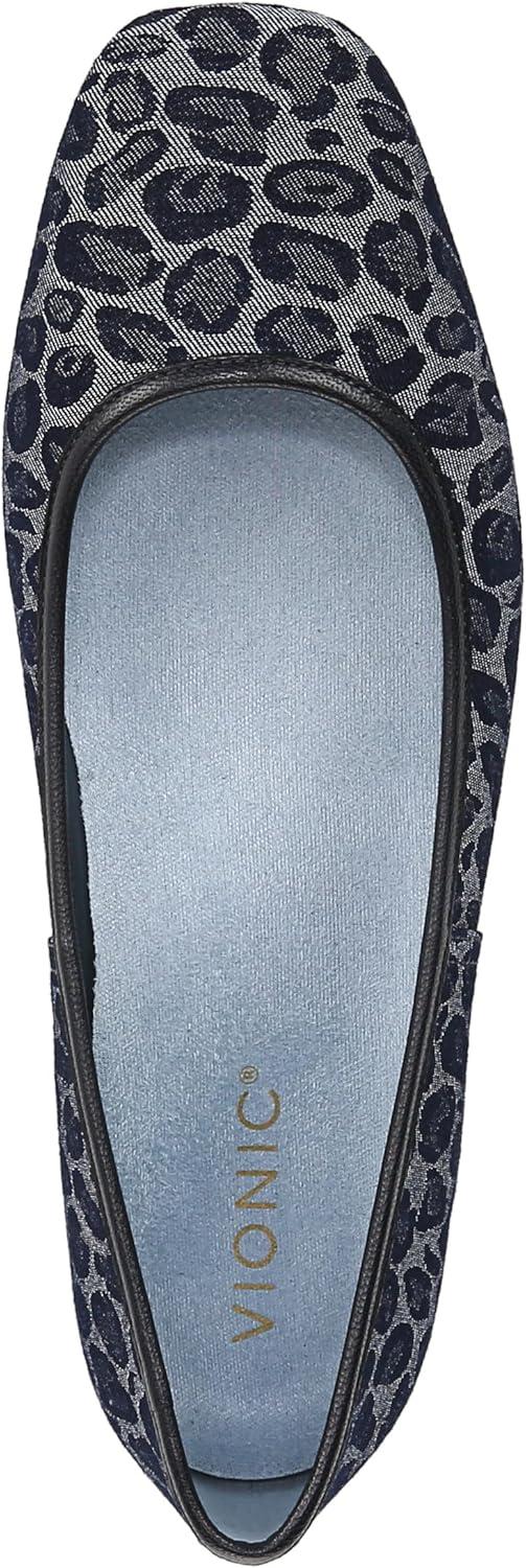 imageVionic Womens Orinda 2 Ballet FlatLeopard Pattern Denim