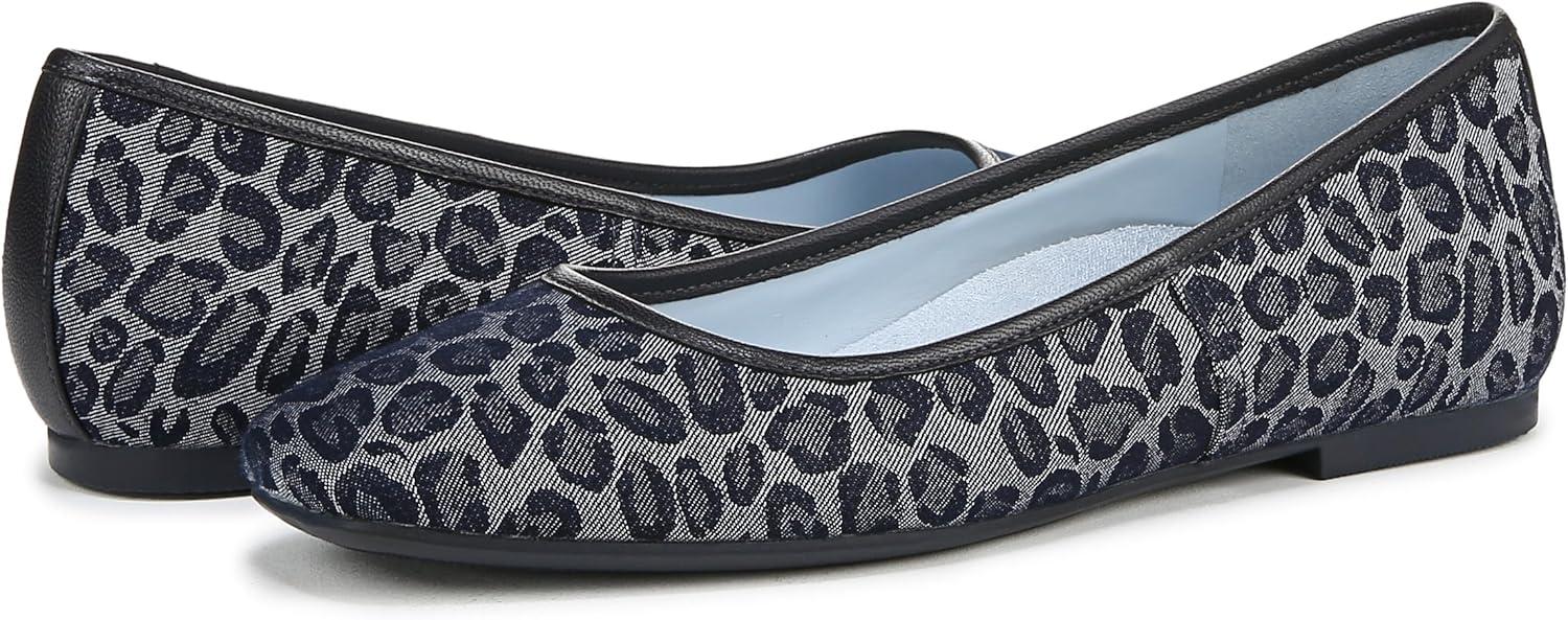 imageVionic Womens Orinda 2 Ballet FlatLeopard Pattern Denim