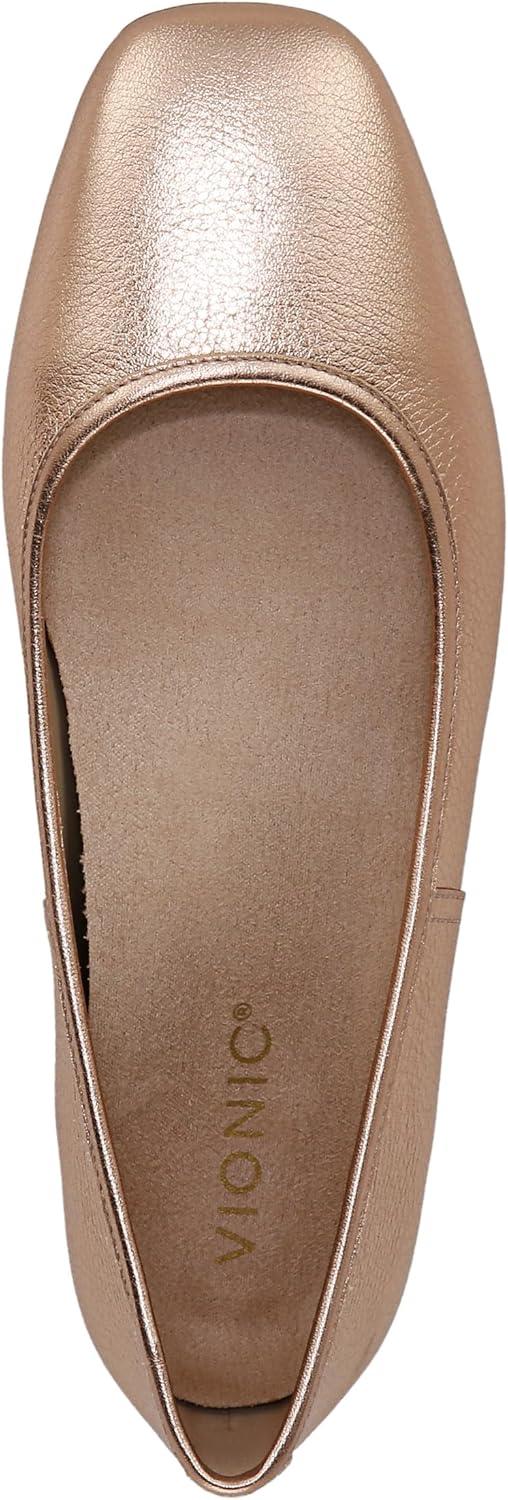 imageVionic Womens Orinda 2 Ballet FlatRose Gold Leather