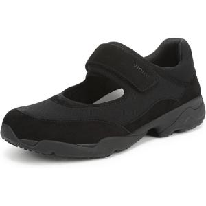 imageVionic Womens Walk Slim Giselle SneakerBlack Leather and Suede