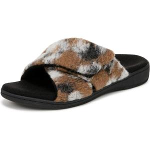 imageVionic Womens Relax Ii Slides SlipperBrown Multi Camo Felt