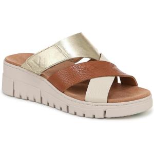 imageVionic Womens Uptown Sunset Slide SandalTanGold Leather