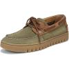 imageVionic Mens Uptown Boat SneakerOlive Multi Nubucks Leather