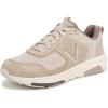 imageVionic Womens Walk Strider Knit SneakerLucid Beige Leather and Knit