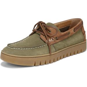 imageVionic Mens Uptown Boat SneakerOlive Multi Nubucks Leather