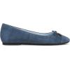 imageVionic Womens Klara Ballet FlatDark Denim Croc Suede