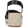imageVionic Womens Saratoga Espadrille Wedge SandalBlack Leather