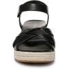 imageVionic Womens Saratoga Espadrille Wedge SandalBlack Leather