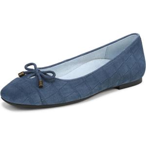 imageVionic Womens Klara Ballet FlatDark Denim Croc Suede