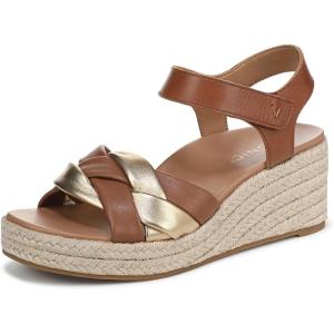 imageVionic Womens Saratoga Espadrille Wedge SandalTanGold Leather