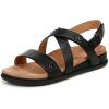 imageVionic Womens Cypress Strappy SandalsBlack Leather