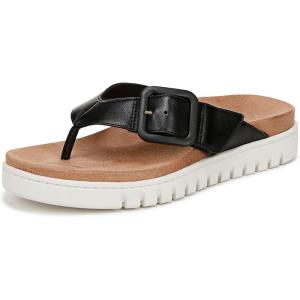 imageVionic Womens Uptown Marin FlipFlopBlack Leather